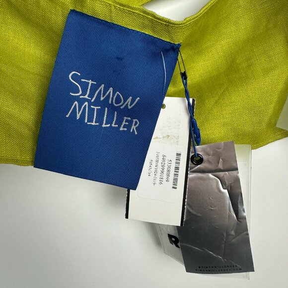 NWT Simon Miller Dotta Kiwi Green Wrap Halter Tie-Back Cropped Top Linen Small - Picture 6 of 8